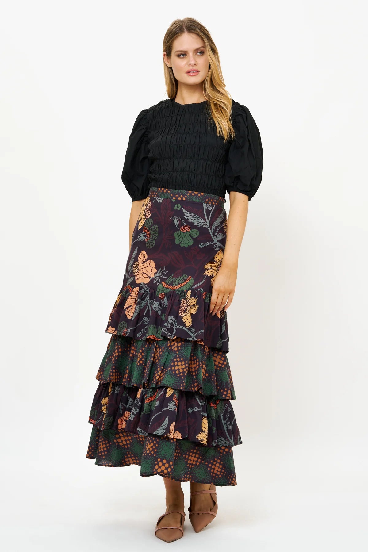 OLIPHANT RUFFLE MAXI SKIRT