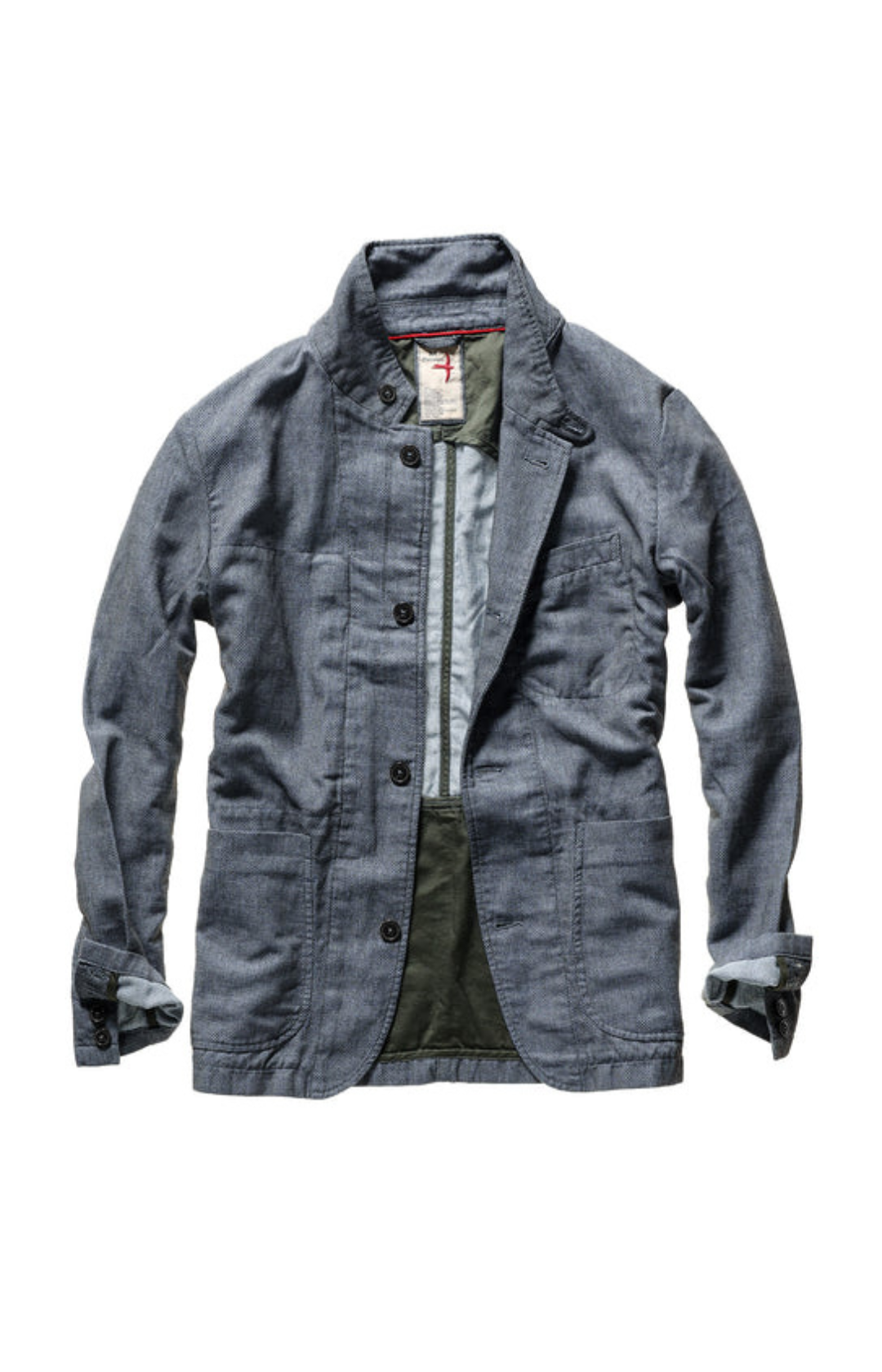 TROPICAL TRAP BLAZER - BLUE DOBBY