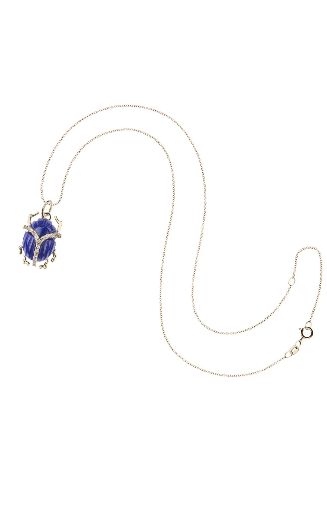 PROTECT LAPIS SCARAB DELICATE CHAIN
