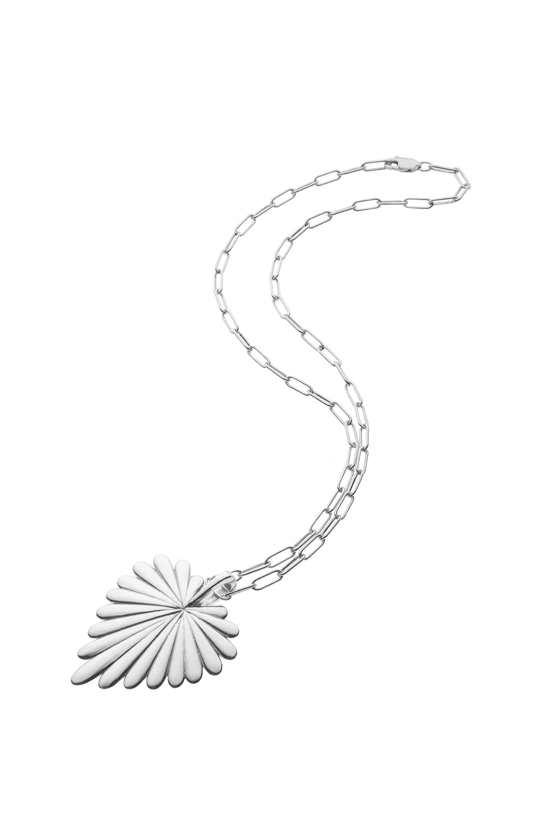 FULL HEART SILVER 18" DRAWN LINK