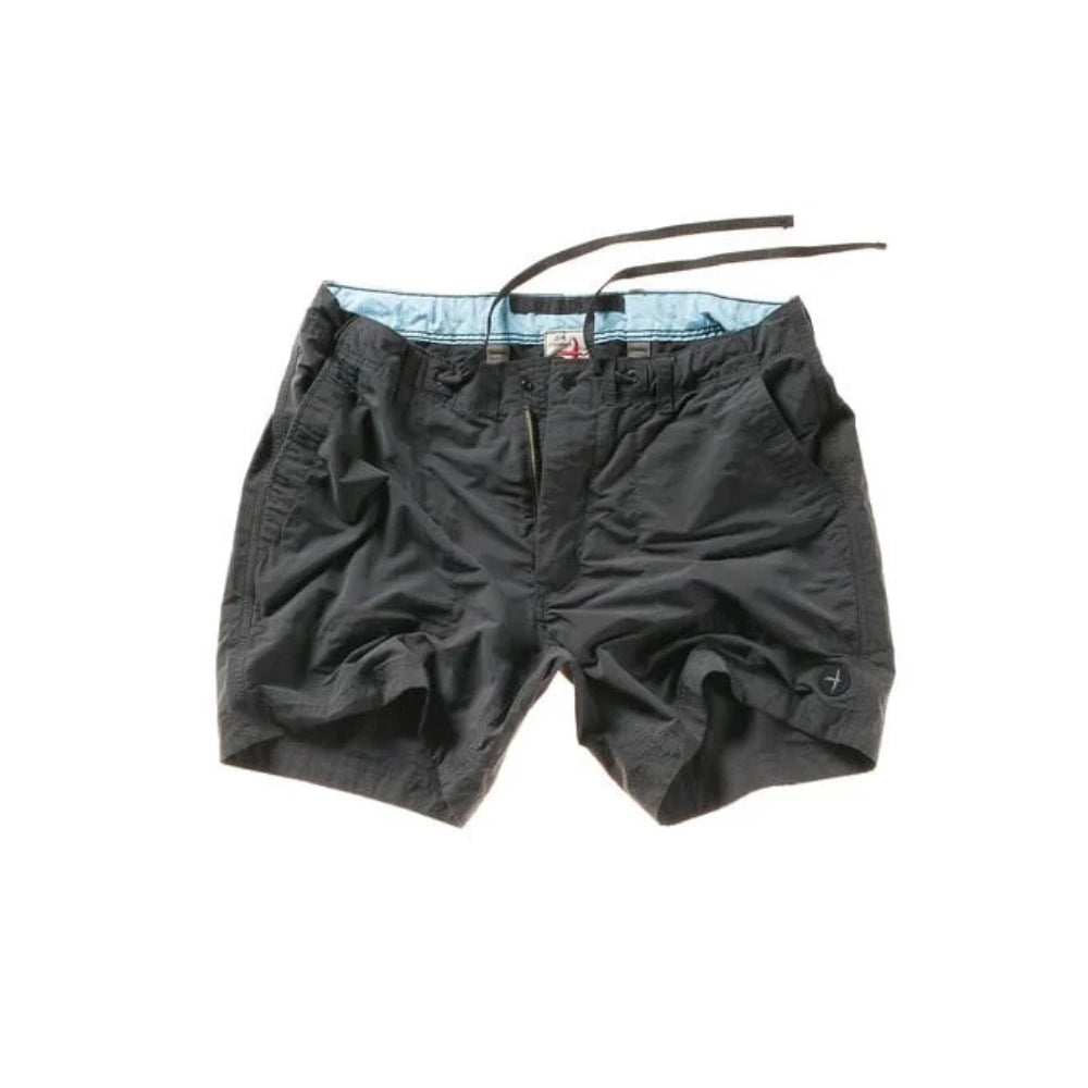 DRAWSTRING PADDLE SHORT CHARCOAL