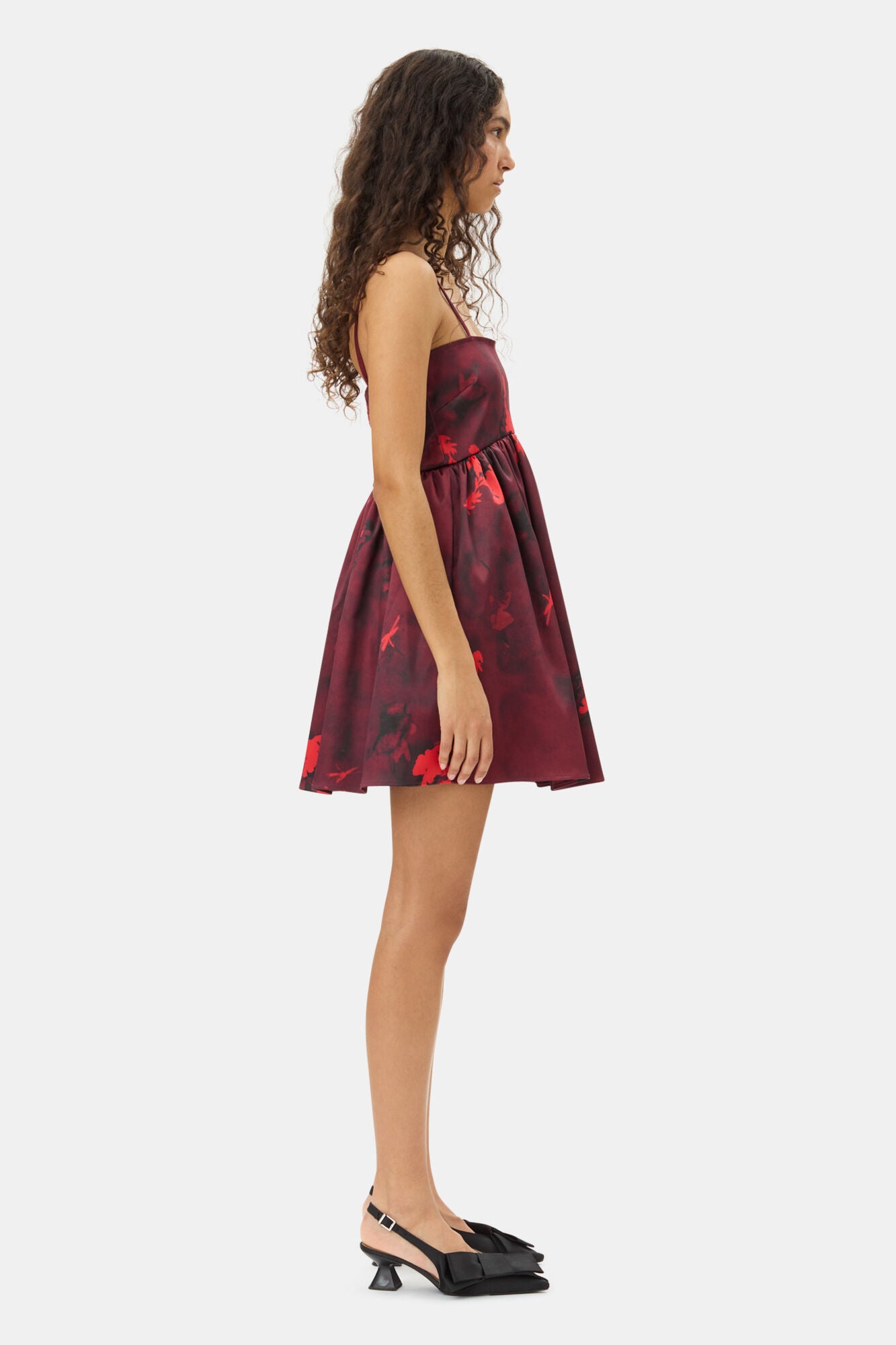 GANNI SATIN MINI DRESS