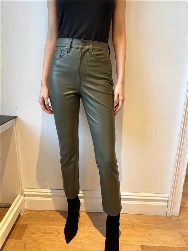 CARLY VEGAN LEATHER KICK FLARE PANT