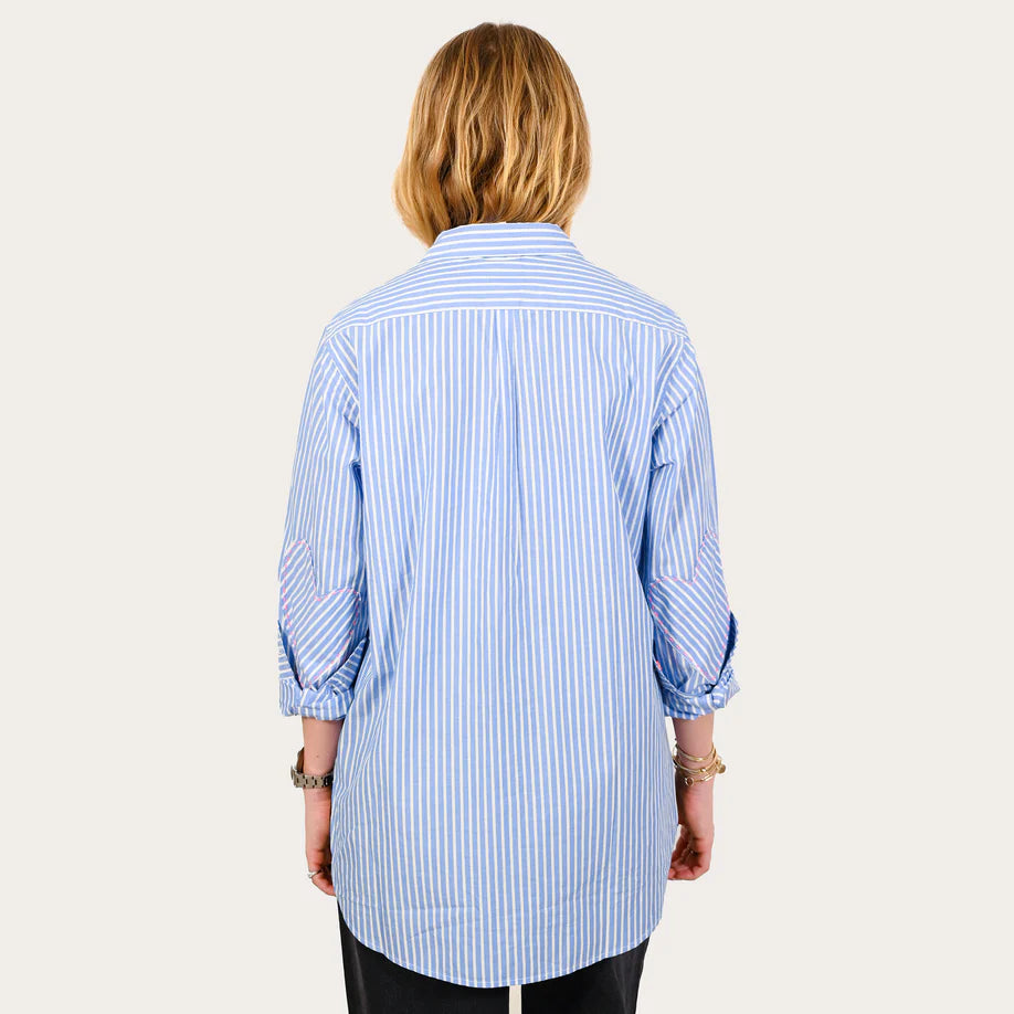 MIA SHIRT - BLUE/WHITE