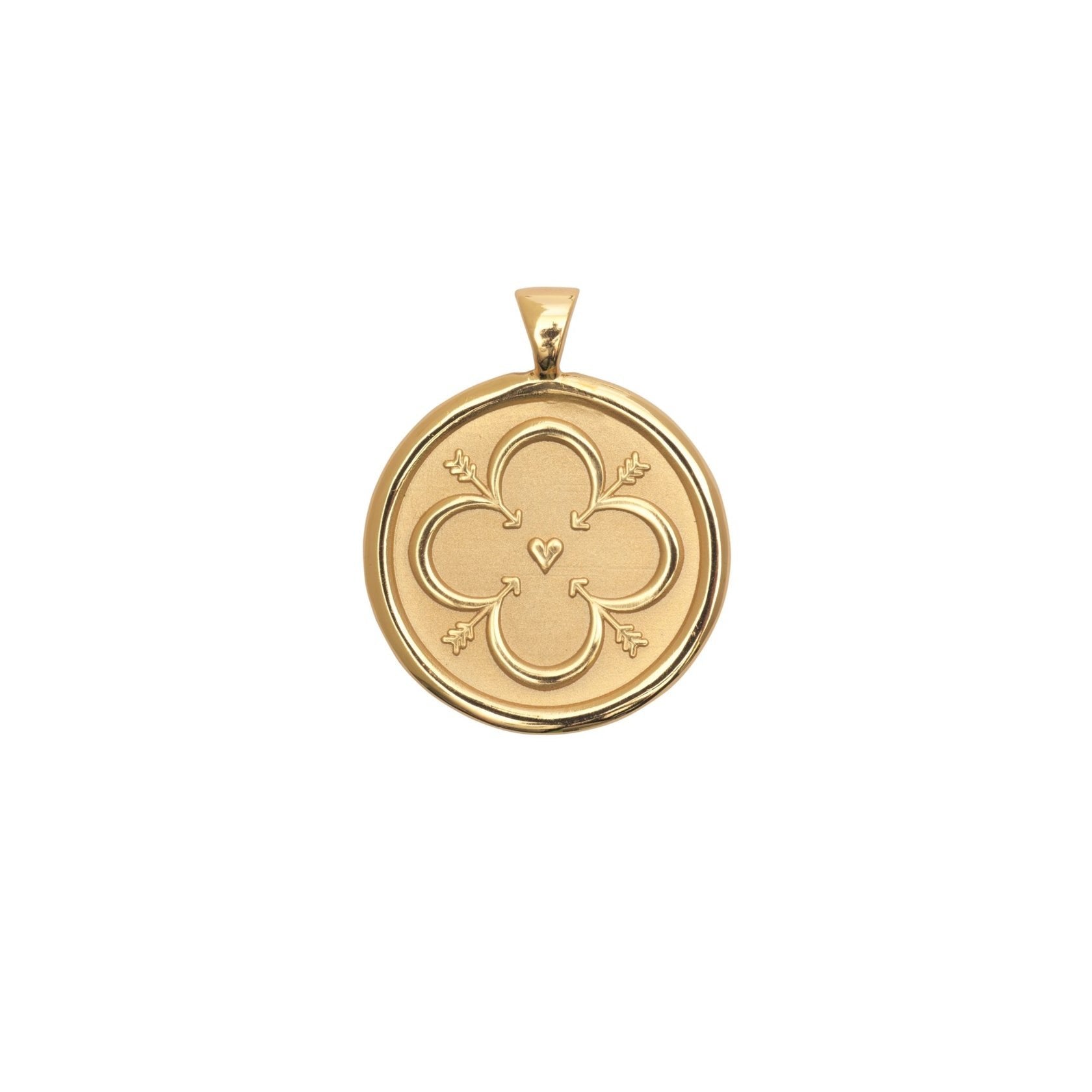 LOVE SMALL PENDANT COIN -  16-18" SATELLITE