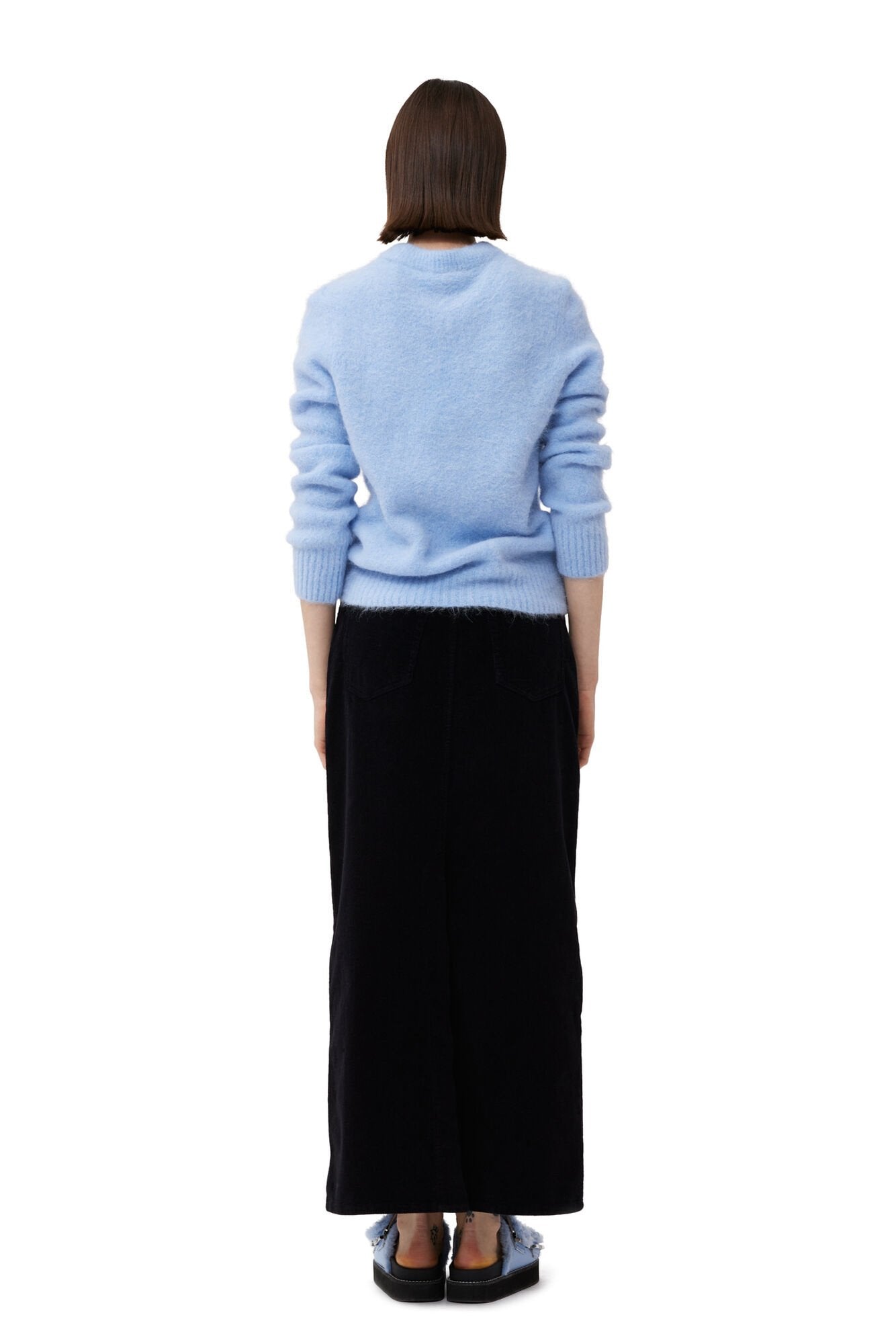 WASHED CORDUROY LONG SKIRT