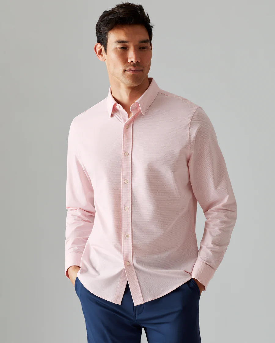 COMMUTER SHIRT SLIM - RED MICRO DOT