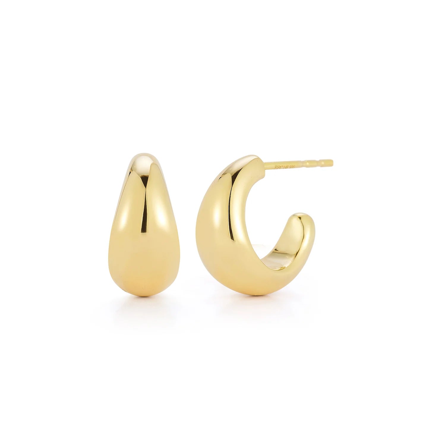 GOLD JUMBO DOME HUGGIE EARRINGS EF-61518