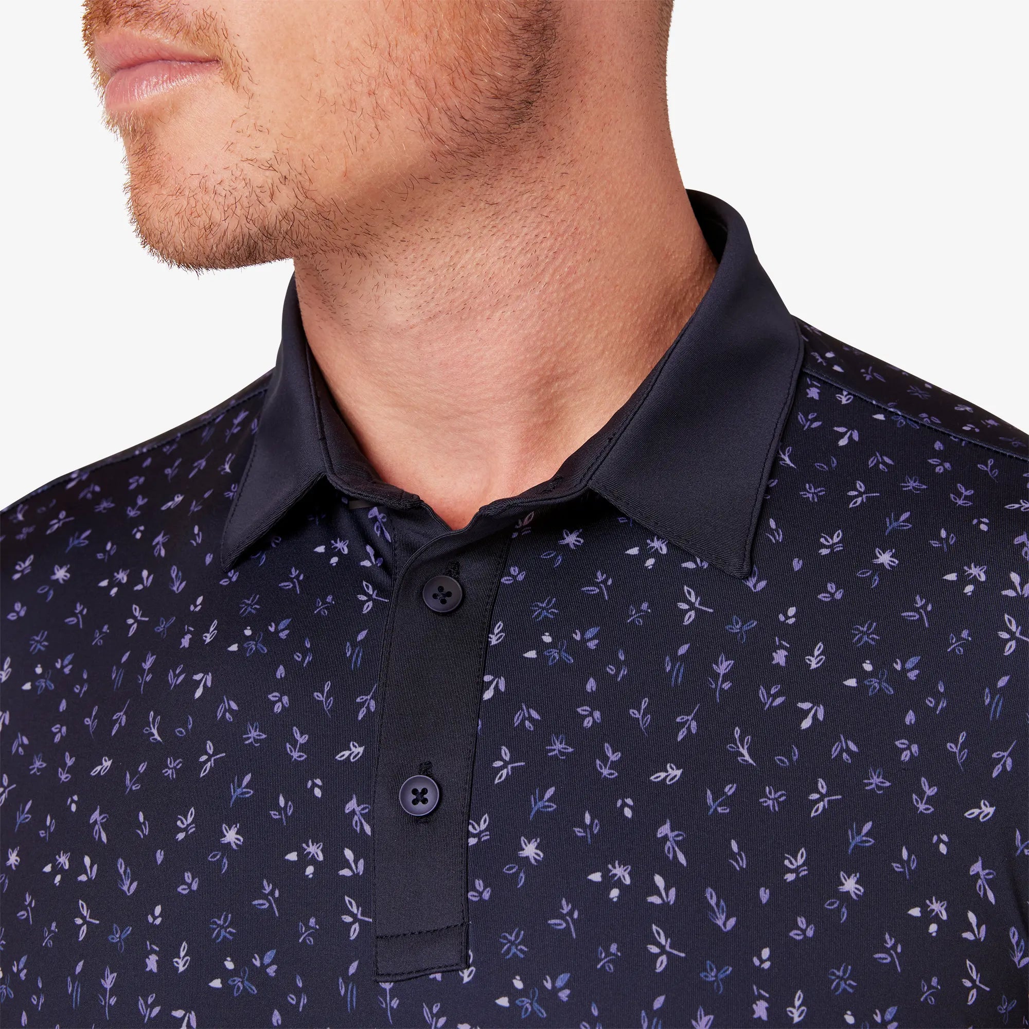 VERSA POLO - NAVY FLORAL + FAUNA