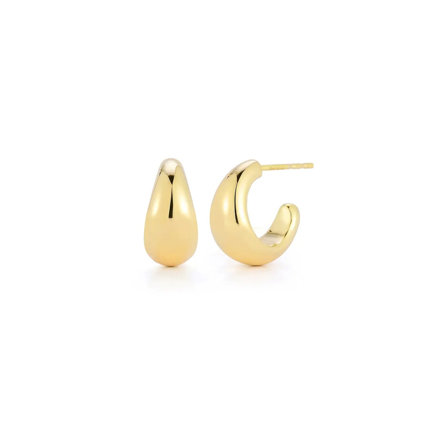 GOLD JUMBO DOME HUGGIE EARRINGS EF-61518