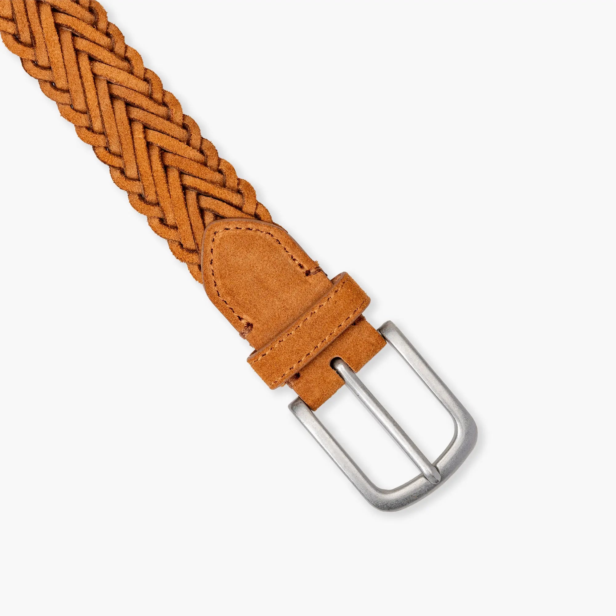 SUEDE BELT - MEDIUM BROWN