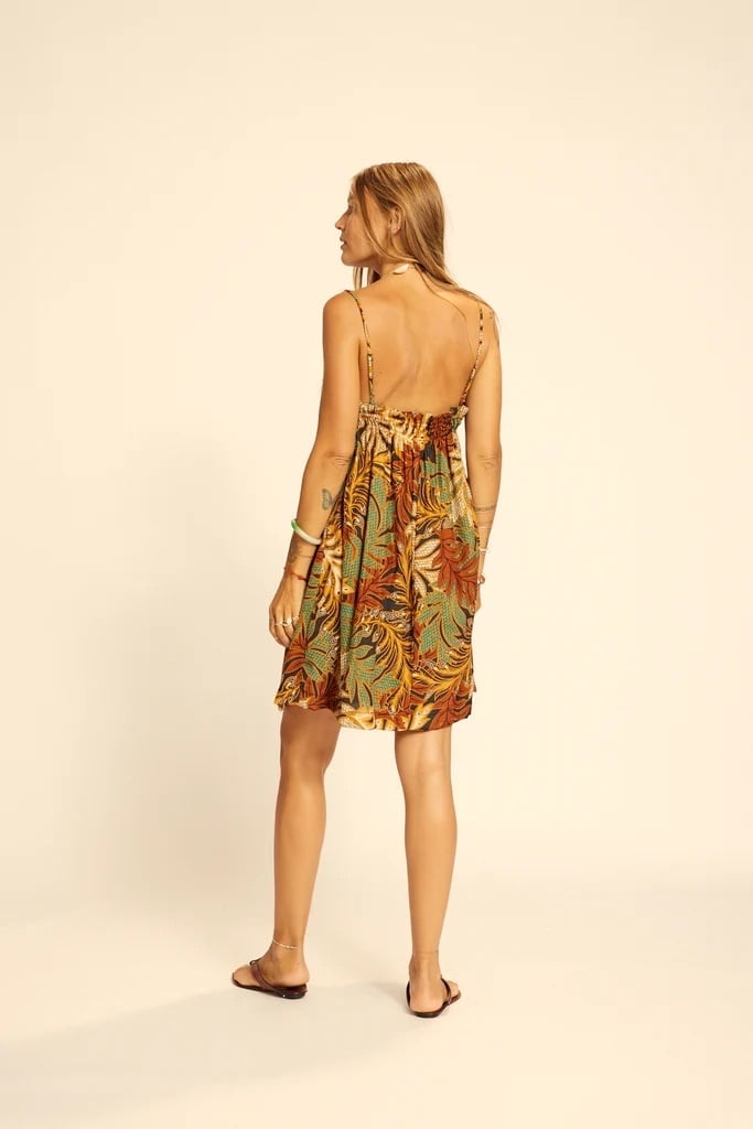 DONNA DRESS - JUNGLE PRINT MOSS GREEN