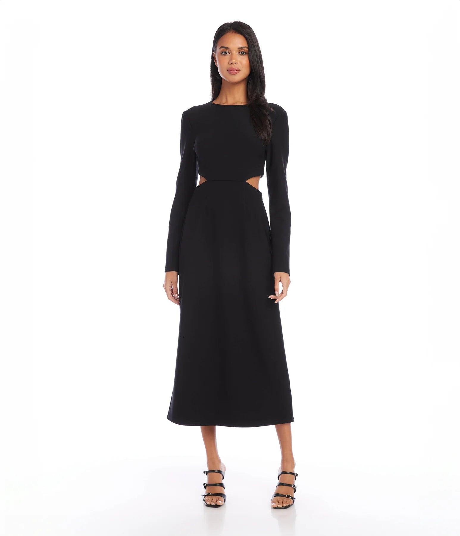 CUTOUT MIDI - BLACK