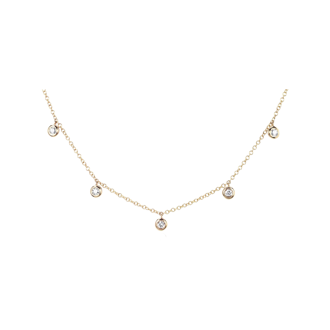 5 DIAMOND BEZEL CHOKER NECKLACE EF-60381