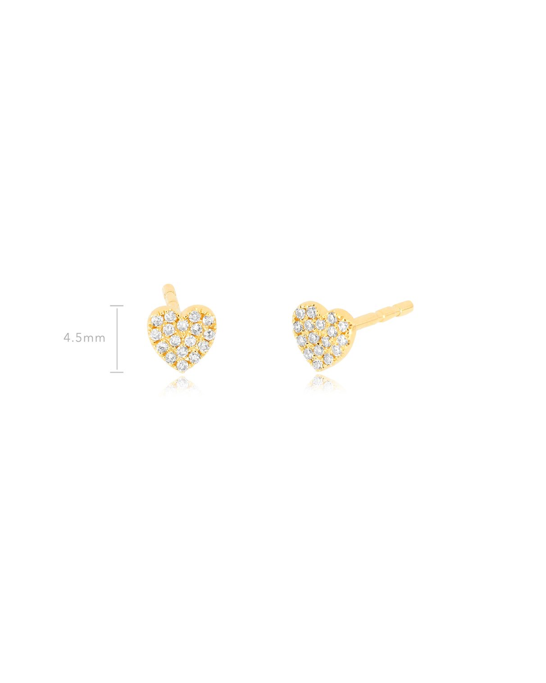 BABY DIAMOND HEART STUD EARRING