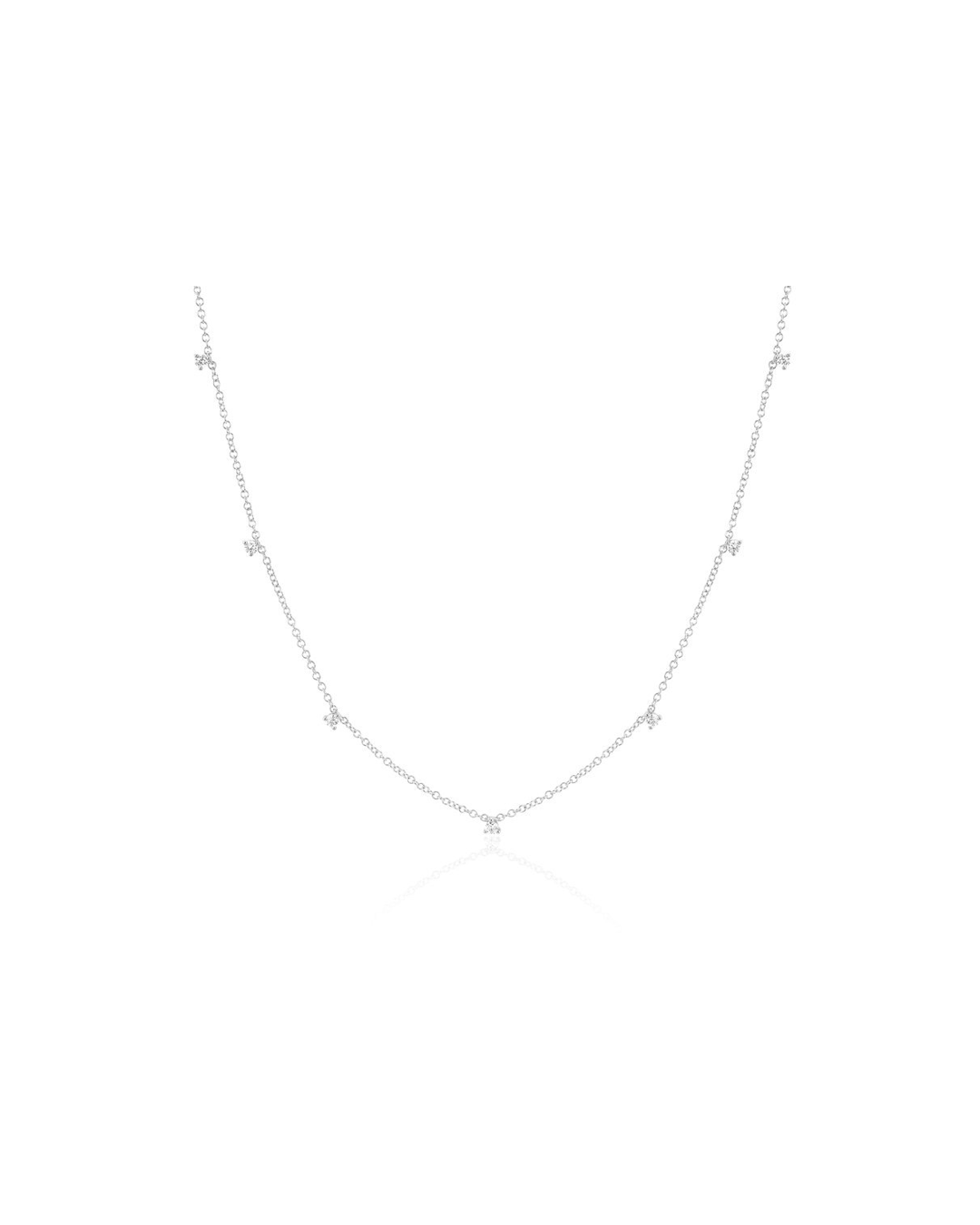 7 PRONG SET DIAMOND NECKLACE EF-60847