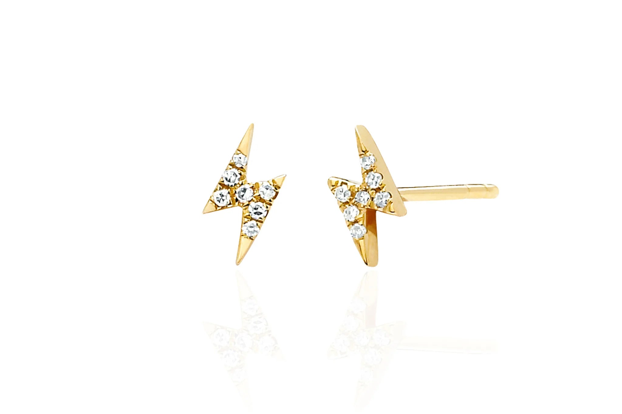 SINGLE DIAMOND LIGHTNING BOLT STUD