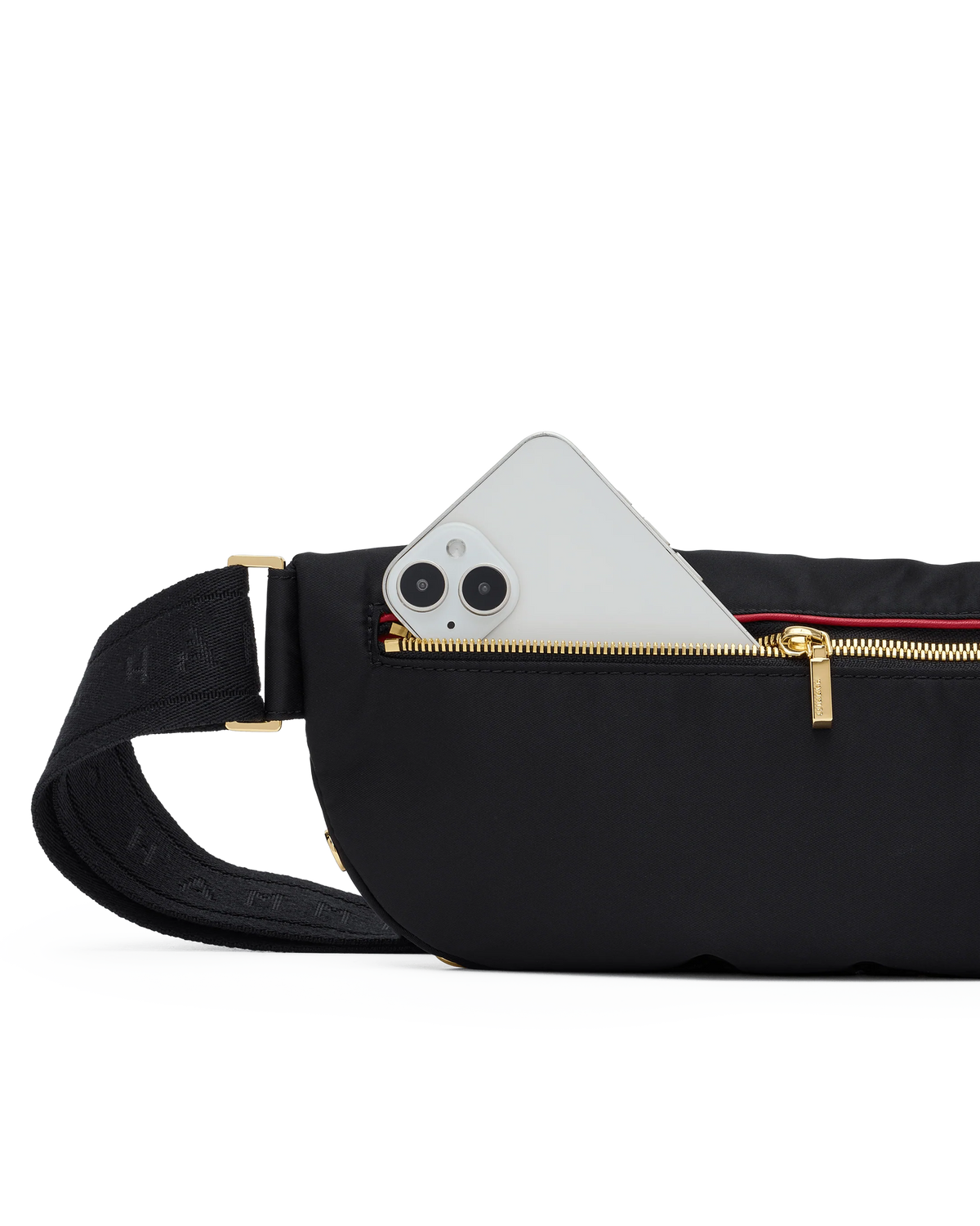 CHARLES CROSSBODY MED - BLACK NYLON CARGO/GOLD