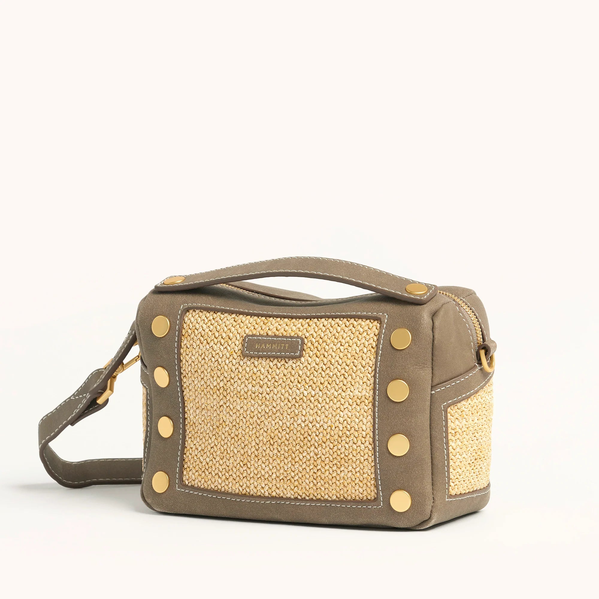 HAMMITT EVAN CROSSBODY SML - PEWTER RAFFIA