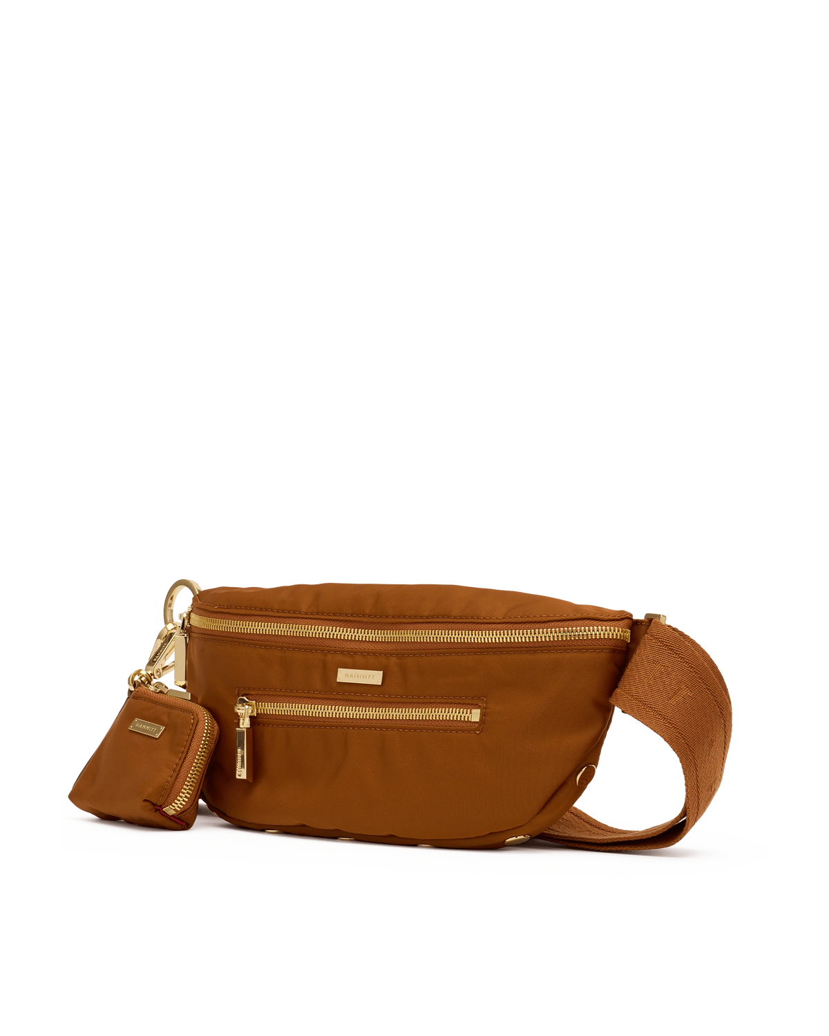 CHARLES CROSSBODY MED - AMBER NYLON/GOLD