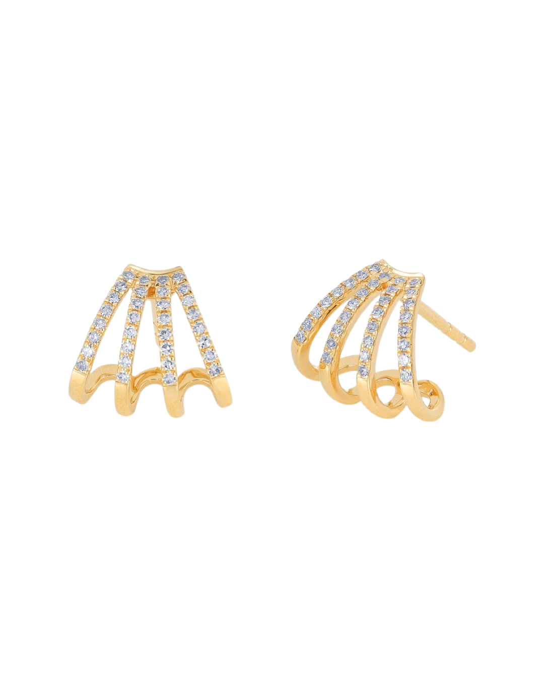 Diamond Multi Huggie Earring