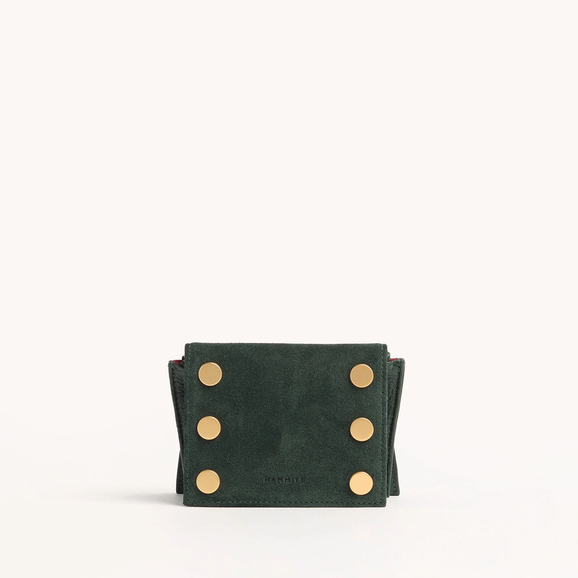 HAMMITT ALLEN WALLET - Green Room Suede/Brushed Gold