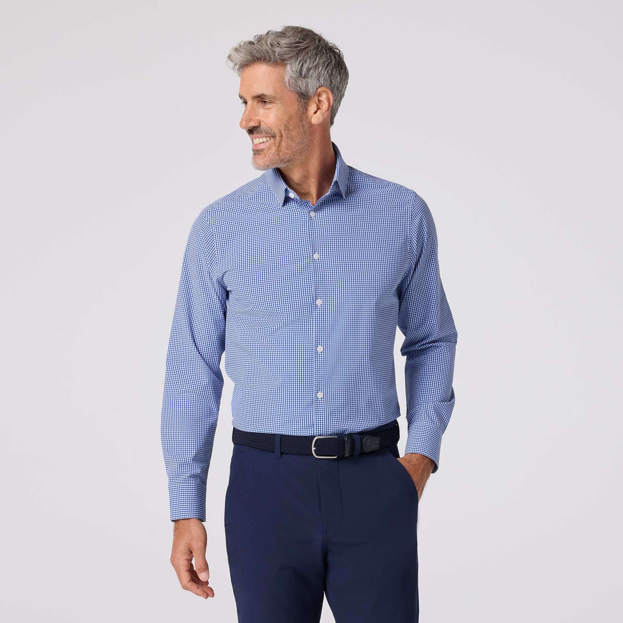 LEEWARD - COBALT IAN GINGHAM