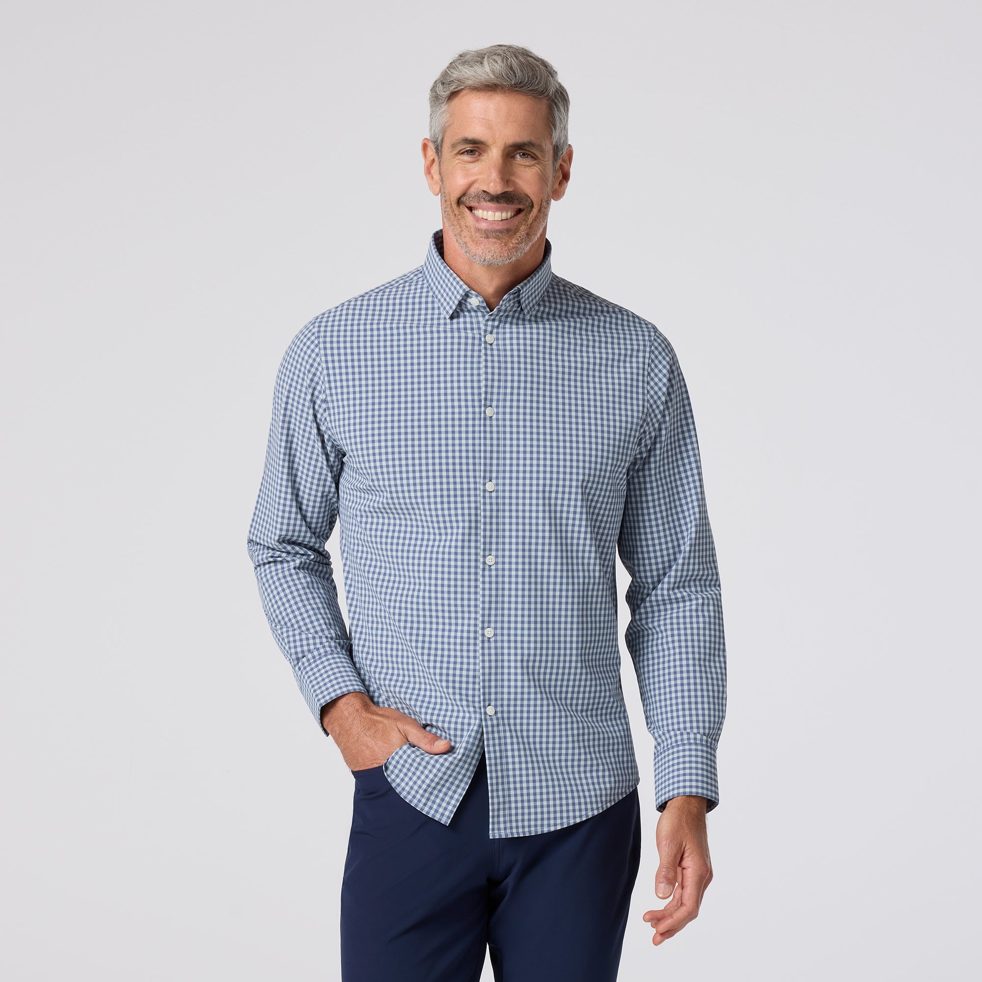 LEEWARD NT - ALUMINUM CREW GINGHAM