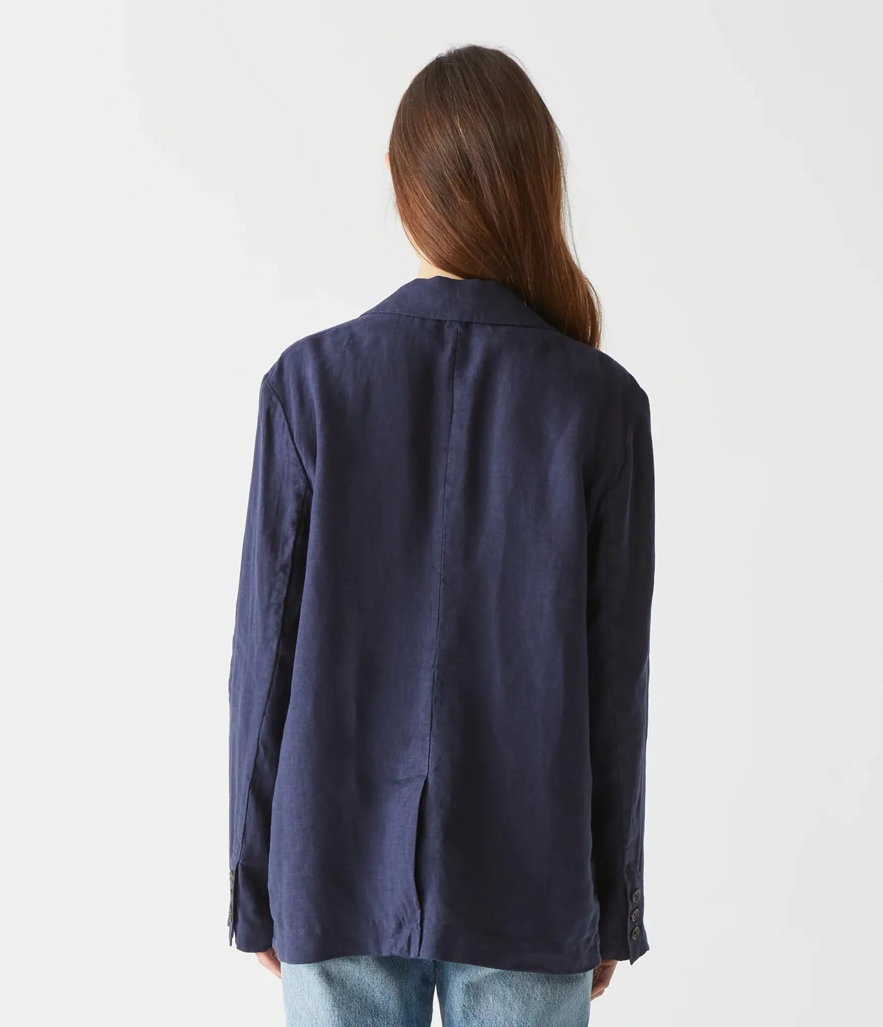 LOTTIE LINEN BLAZER - NOCTURNAL