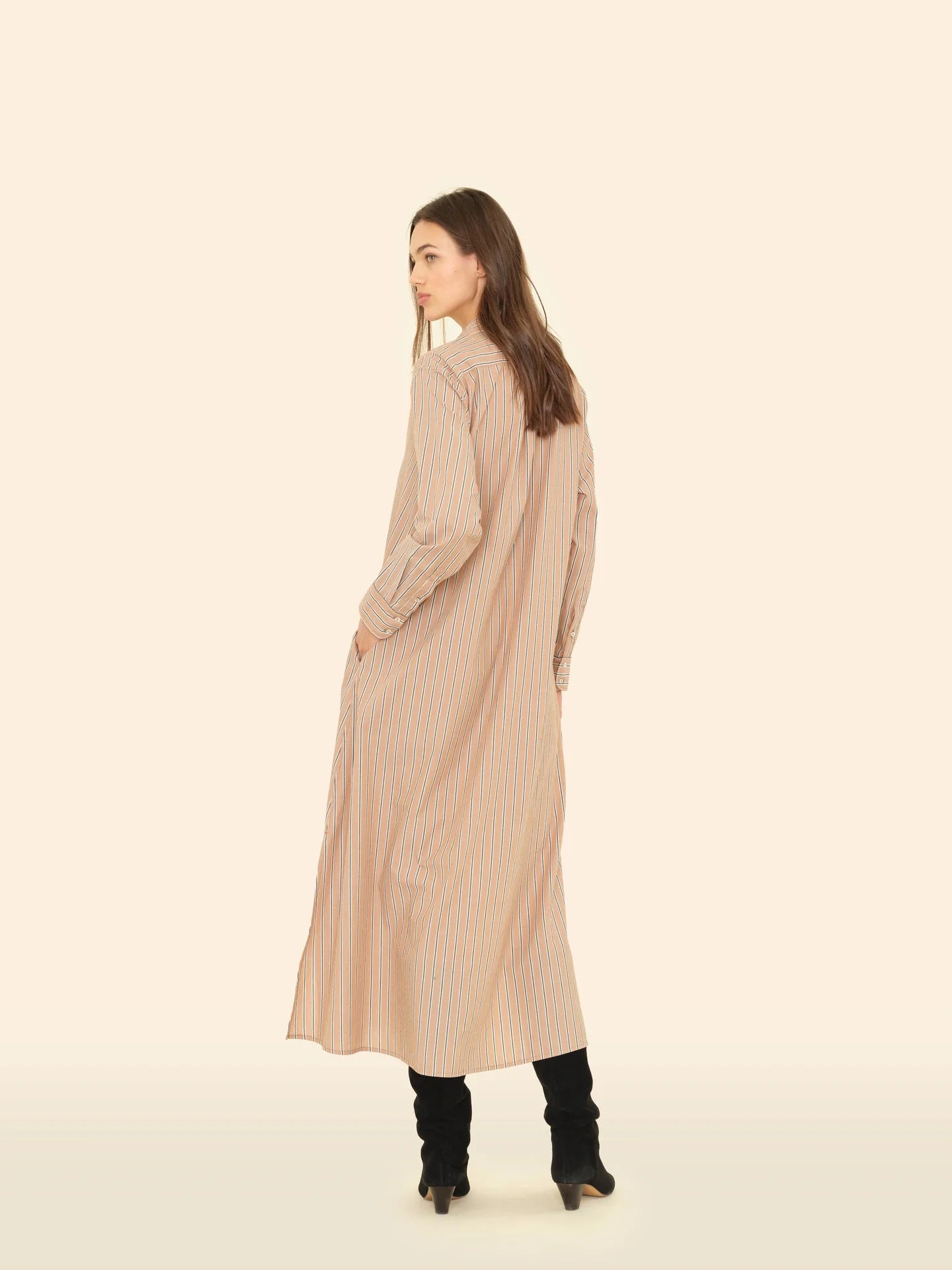 BODEN DRESS - TOFFEE STRIPE