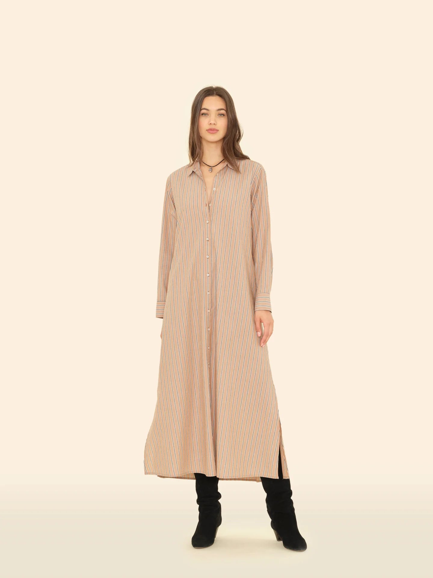 BODEN DRESS - TOFFEE STRIPE