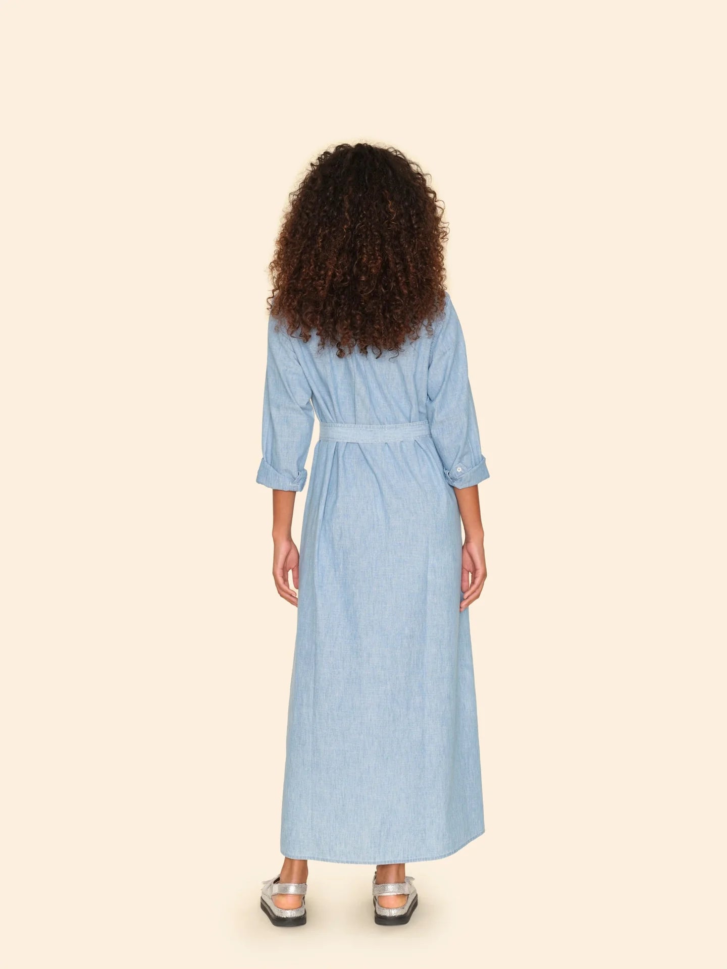 xirena BOWEN DRESS - DUSTY BLUE