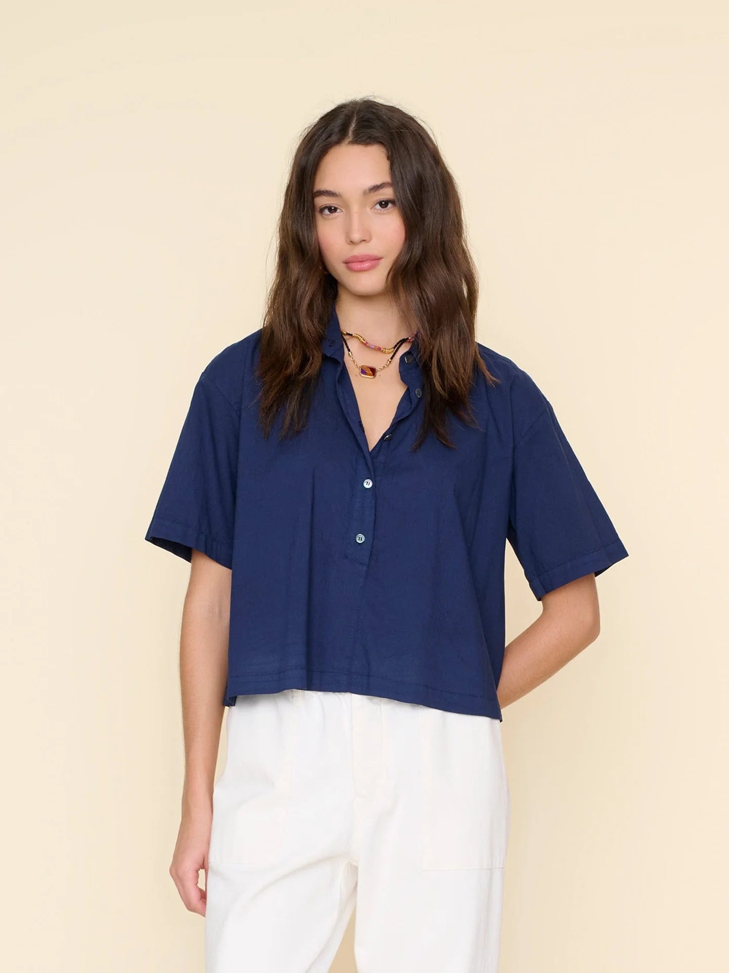 ANSEL TOP - NAVY